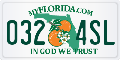 FL license plate 0324SL