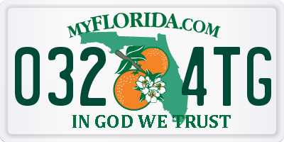FL license plate 0324TG