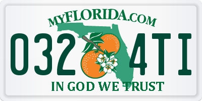 FL license plate 0324TI