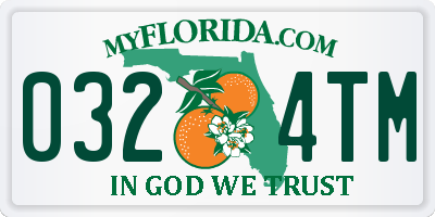 FL license plate 0324TM
