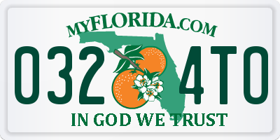 FL license plate 0324TO
