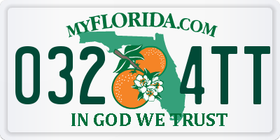 FL license plate 0324TT
