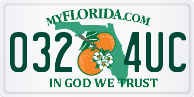 FL license plate 0324UC