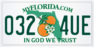 FL license plate 0324UE
