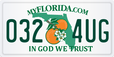 FL license plate 0324UG