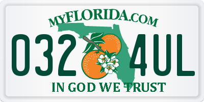 FL license plate 0324UL