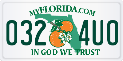 FL license plate 0324UO