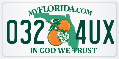 FL license plate 0324UX