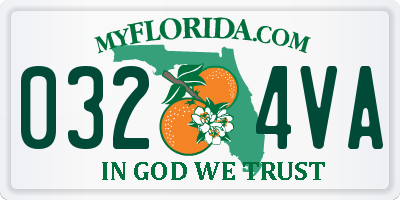 FL license plate 0324VA