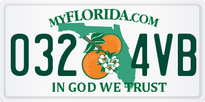 FL license plate 0324VB