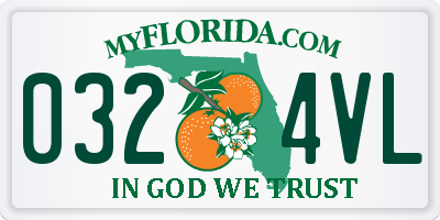FL license plate 0324VL