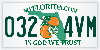 FL license plate 0324VM