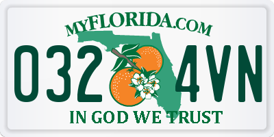 FL license plate 0324VN