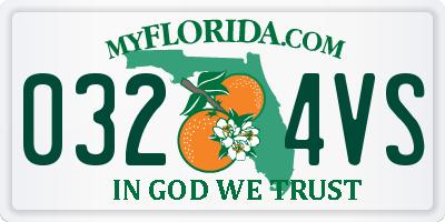 FL license plate 0324VS