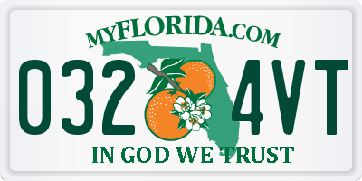 FL license plate 0324VT