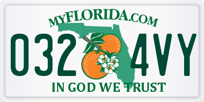 FL license plate 0324VY