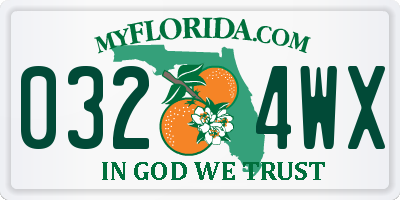 FL license plate 0324WX