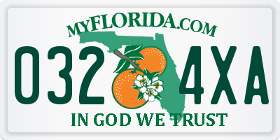 FL license plate 0324XA