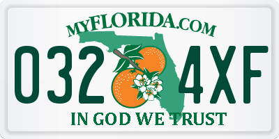 FL license plate 0324XF