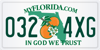 FL license plate 0324XG