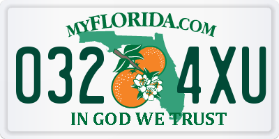 FL license plate 0324XU