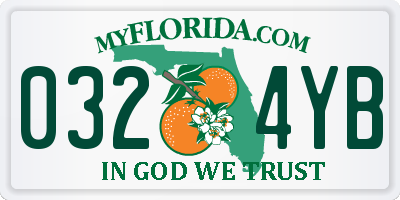 FL license plate 0324YB