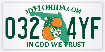 FL license plate 0324YF