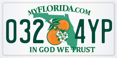 FL license plate 0324YP