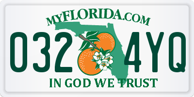 FL license plate 0324YQ