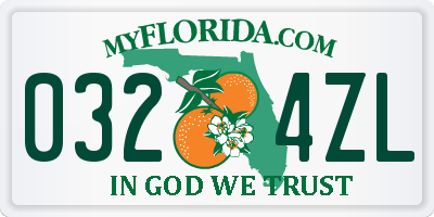 FL license plate 0324ZL