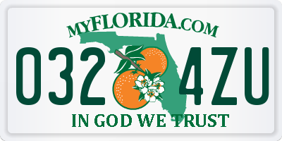 FL license plate 0324ZU