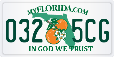 FL license plate 0325CG