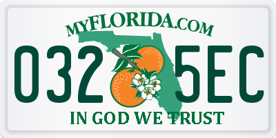 FL license plate 0325EC