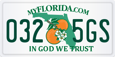 FL license plate 0325GS