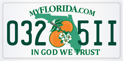 FL license plate 0325II