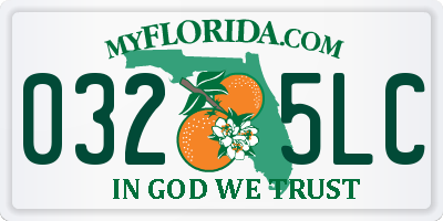 FL license plate 0325LC