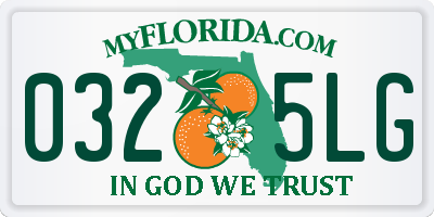 FL license plate 0325LG
