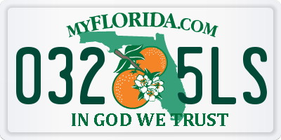 FL license plate 0325LS
