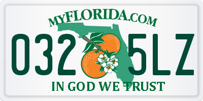 FL license plate 0325LZ
