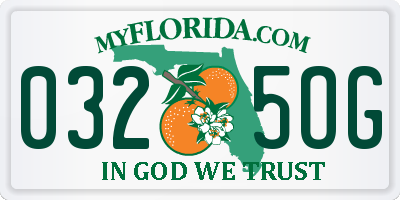 FL license plate 0325OG