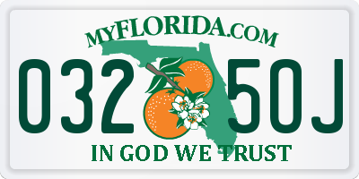FL license plate 0325OJ