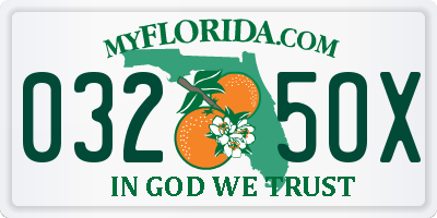 FL license plate 0325OX