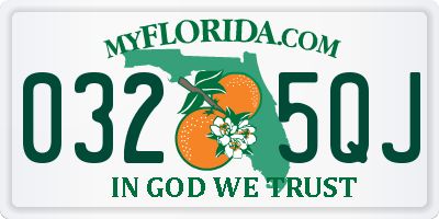 FL license plate 0325QJ