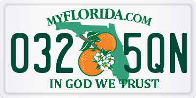 FL license plate 0325QN