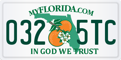 FL license plate 0325TC