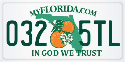 FL license plate 0325TL