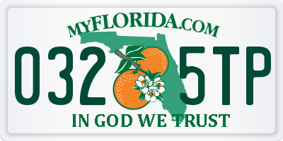 FL license plate 0325TP