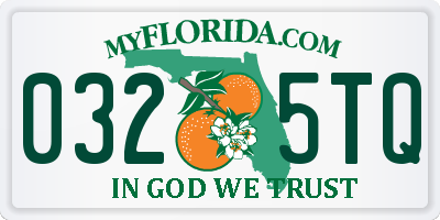 FL license plate 0325TQ