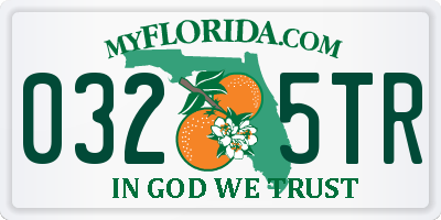 FL license plate 0325TR