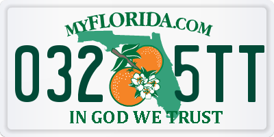 FL license plate 0325TT